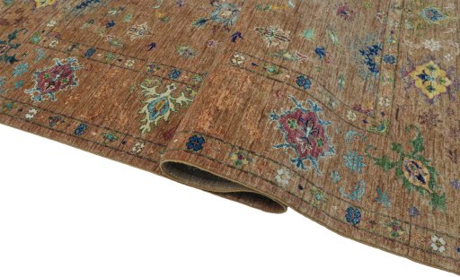 Close-up detail of New Farahan rug from Pakistan showing Wool weave