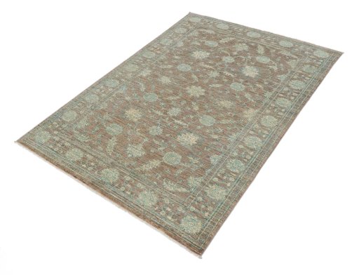 Close-up detail of New Farahan rug from Pakistan showing Wool weave