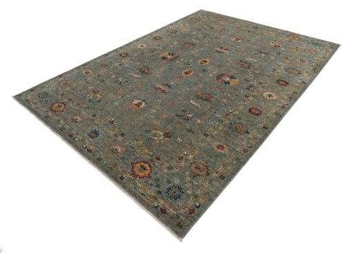 Close-up detail of New Farahan rug from Pakistan showing Wool weave