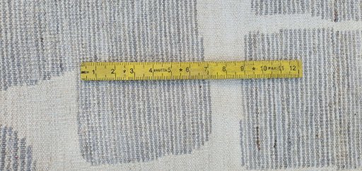 Full view of New Morocco rug from Pakistan, 247 × 178 cm in Gray tones