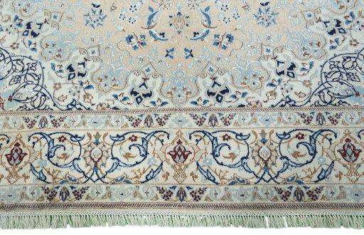 Full view of 2000s Nain rug from Iran / Persia, 306 × 200 cm in Red tones