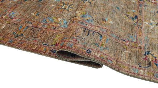 Close-up detail of New Farahan rug from Pakistan showing Wool weave