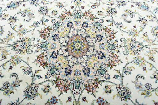 Central medallion detail of New Kashan rug from Iran / Persia