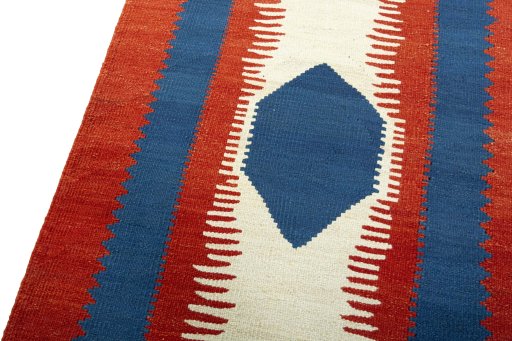 Surface texture of New Modern Design rug with natural Wool and intricate pattern