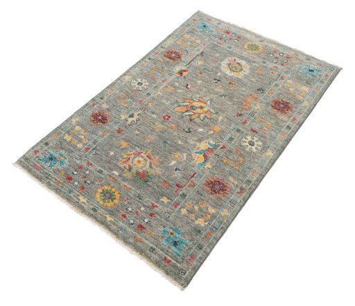 Close-up detail of New Farahan rug from Pakistan showing Wool weave