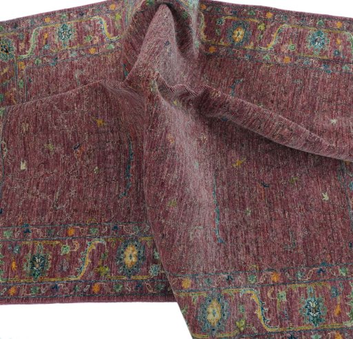Full view of New Farahan rug from Pakistan, 194 × 152 cm in Red tones