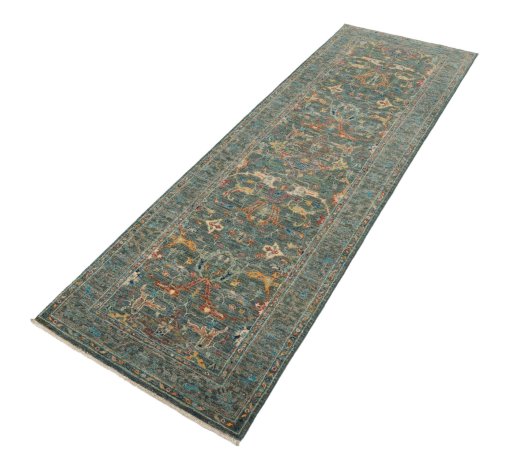 Close-up detail of New Farahan rug from Pakistan showing Wool weave