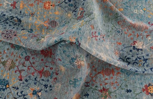 Full view of New Haj-jalili rug from Pakistan, 202 × 148 cm in Blue tones