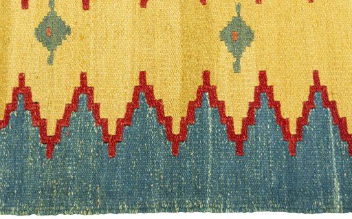 Close-up detail of New Modern Design rug from Turkey showing Wool weave
