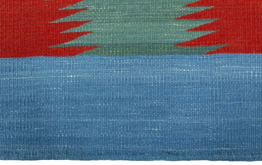 Central medallion detail of New Kilim Sofre rug from Turkey