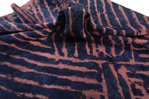 Corner detail of 1970s Vintage rug showing border pattern and Wool pile