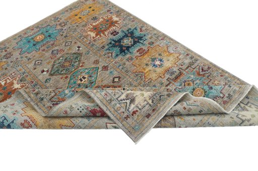 Central medallion detail of New Samarkand rug from Pakistan