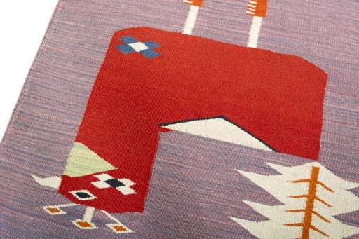 Surface texture of New Kilim Dastan rug with natural Wool and intricate pattern