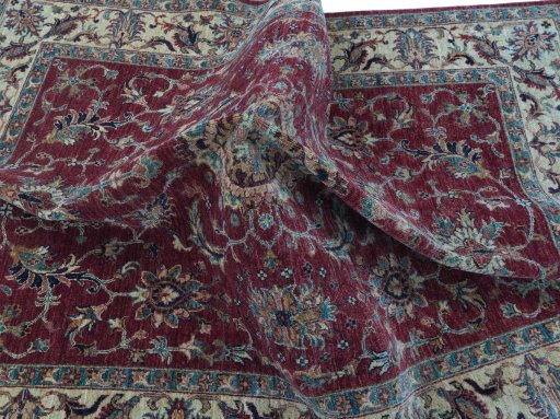 Full view of New Farahan rug from Pakistan, 202 × 153 cm in Red tones