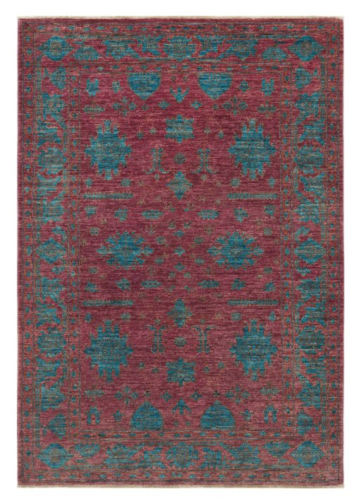 Full view of New Farahan rug from Pakistan, 183 × 127 cm in Red tones