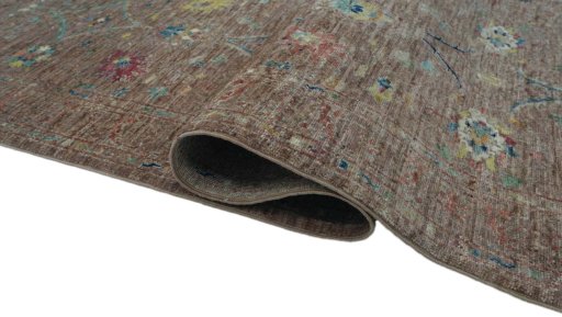 Close-up detail of New Farahan rug from Pakistan showing Wool weave