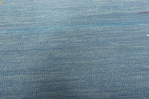 Backside of handmade New Kilim Sofre rug showing knot structure and weave density