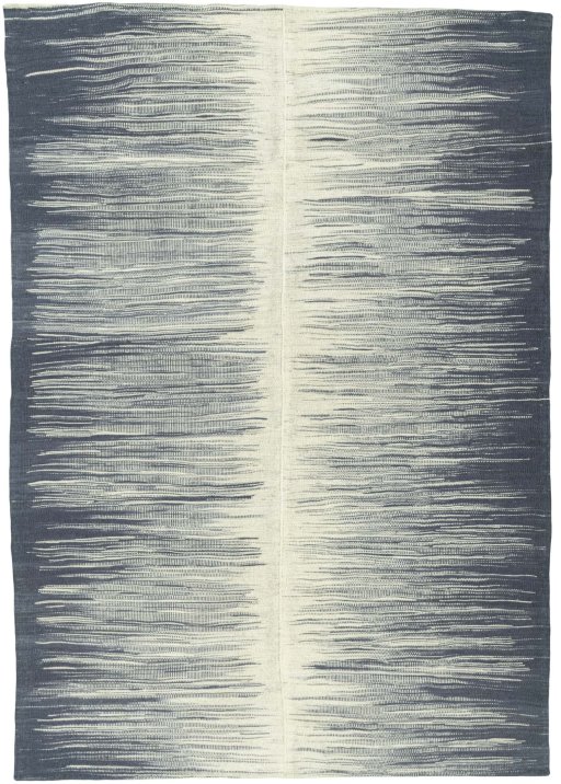 Full view of New Kilim Kiasar rug from Turkey, 210 × 147 cm in Gray tones