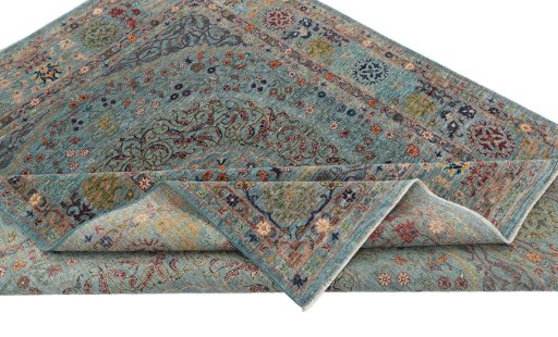 Central medallion detail of New Haj-jalili rug from Pakistan
