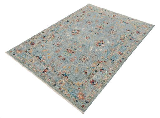 Close-up detail of New Farahan rug from Pakistan showing Wool weave