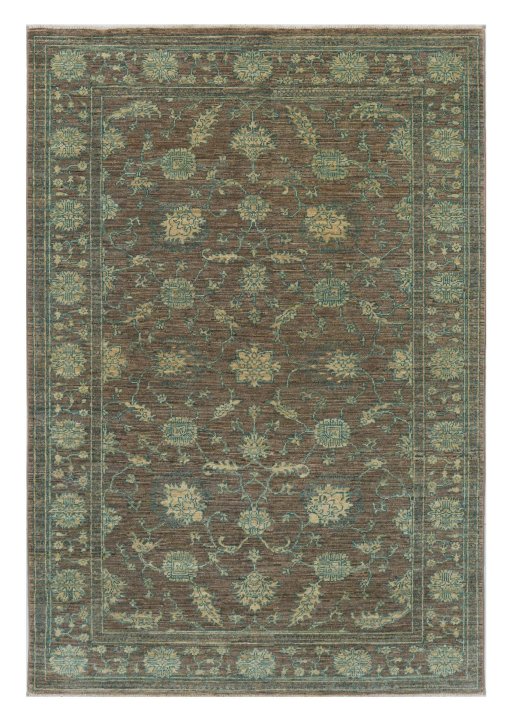 Full view of New Farahan rug from Pakistan, 179 × 124 cm in Gray tones
