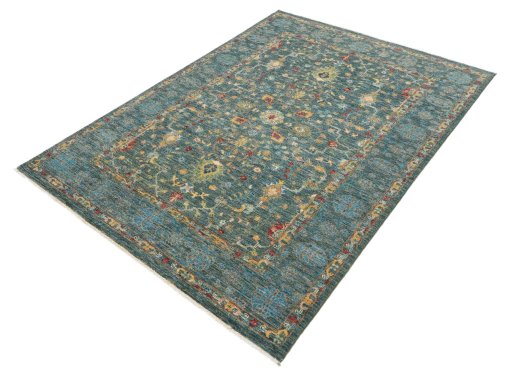 Close-up detail of New Farahan rug from Pakistan showing Wool weave