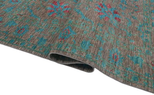 Close-up detail of New Farahan rug from Pakistan showing Wool weave