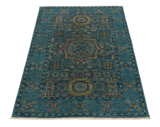 Surface texture of New Mamluk rug with natural Wool and intricate pattern