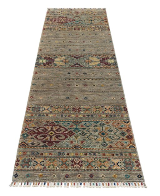 Surface texture of New Samarkand rug with natural Wool and intricate pattern