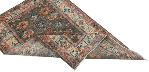 Central medallion detail of New Kazak rug from Pakistan