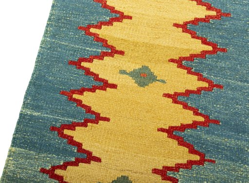 Surface texture of New Modern Design rug with natural Wool and intricate pattern