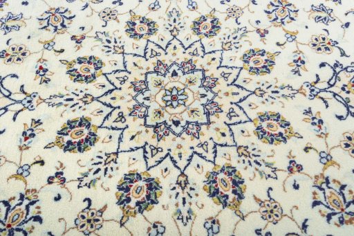 Central medallion detail of New Kashan rug from Iran / Persia