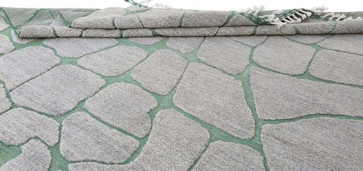 Close-up detail of New Morocco rug from Pakistan showing Wool weave