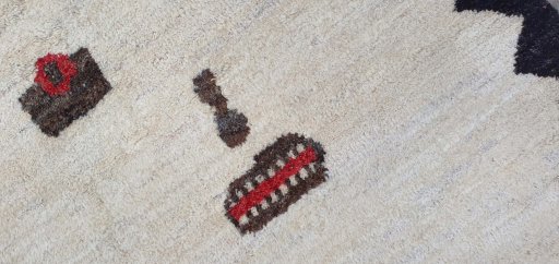 Central medallion detail of New Morocco rug from Pakistan