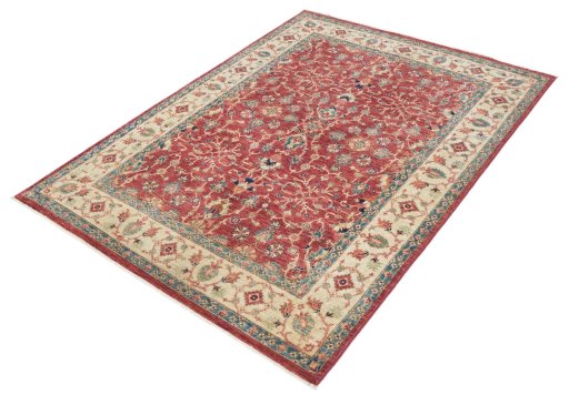 Close-up detail of New Farahan rug from Pakistan showing Wool weave