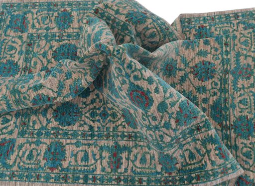 Full view of New Farahan rug from Pakistan, 200 × 154 cm in Beige tones