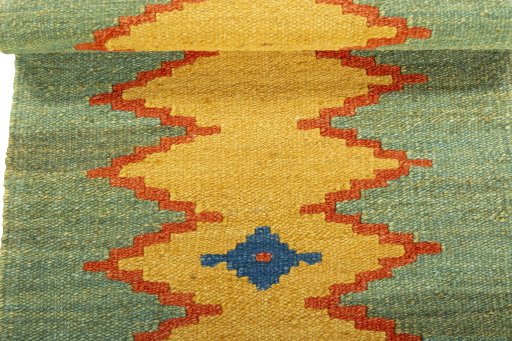 Full view of New Modern Design rug from Turkey, 185 × 52 cm in Multi Color tones