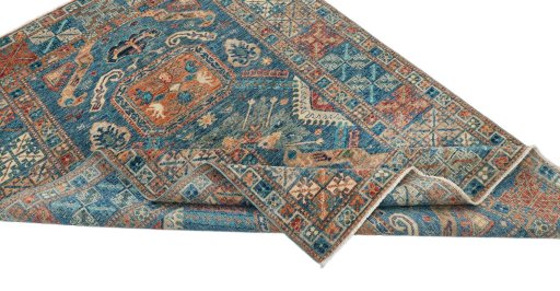 Central medallion detail of New Kazak rug from Pakistan