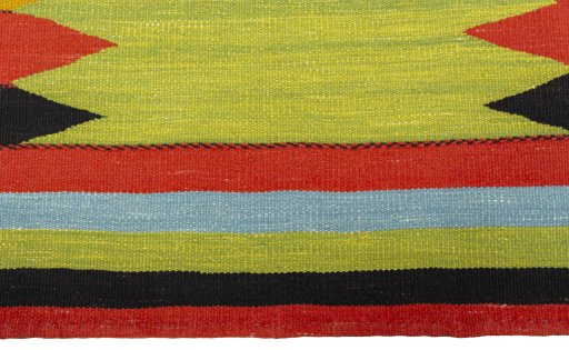 Central medallion detail of New Kilim Sofre rug from Turkey