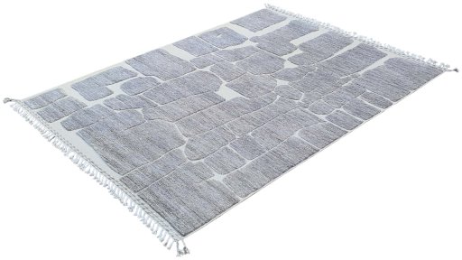 Close-up detail of New Morocco rug from Pakistan showing Wool weave