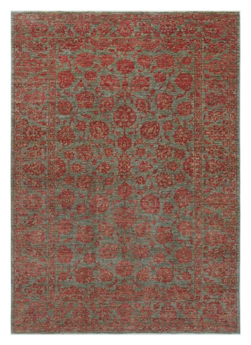 Full view of New Farahan rug from Pakistan, 240 × 167 cm in Gray tones