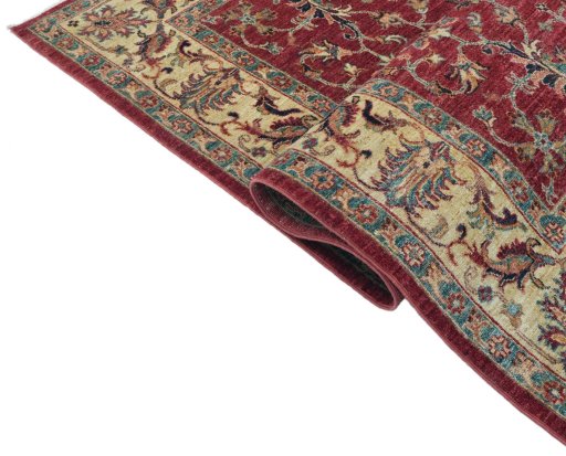 Close-up detail of New Farahan rug from Pakistan showing Wool weave