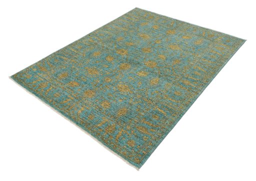 Close-up detail of New Farahan rug from Pakistan showing Wool weave