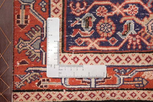 Close-up detail of 2000s Bijar rug from Iran / Persia showing Wool weave