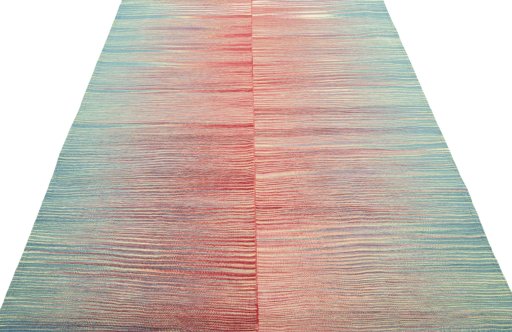 Close-up detail of New Kilim Kiasar rug from Turkey showing Wool weave