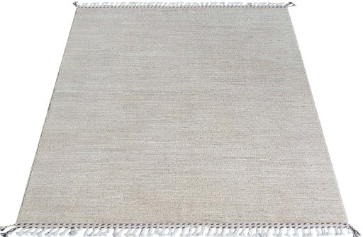 Corner detail of New Morocco rug showing border pattern and Wool pile