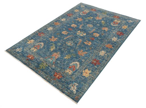 Close-up detail of New Farahan rug from Pakistan showing Wool weave