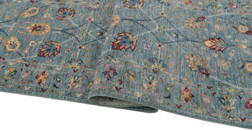 Close-up detail of New Haj-jalili rug from Pakistan showing Wool weave