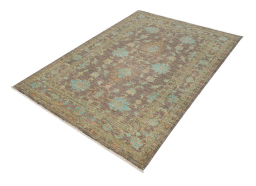 Close-up detail of New Farahan rug from Pakistan showing Wool weave