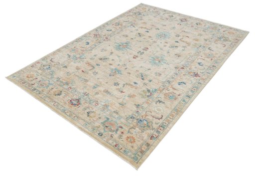 Close-up detail of New Farahan rug from Pakistan showing Wool weave